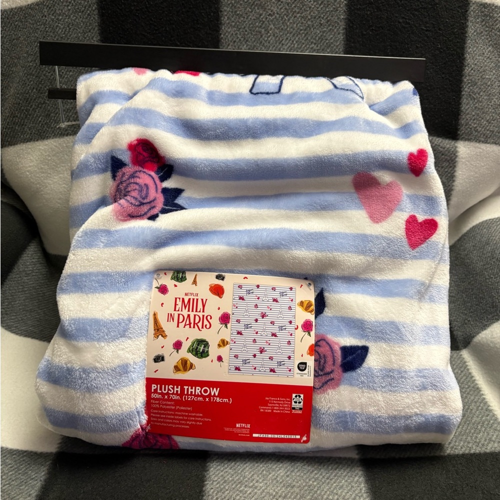 Emily in Paris Plush Throw Blanket NWT